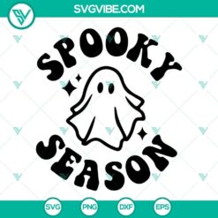 Spooky Season SVG for Ghost Halloween featuring Ghost Vibes, SVG Download for Halloween crafts and decorations.