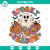 Spooky Season Halloween Flowers Ghost Pumpkin SVG design perfect for DIY projects. Download includes SVG, PNG, and DXF files.