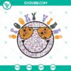 Spooky Vibes Smiley Face Halloween SVG graphic with PNG, DXF, and EPS cut files, perfect for Halloween projects.