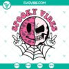 Skeleton face Halloween SVG image with spooky retro vibes for Halloween.