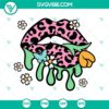 Leopard print lips, daisies, tulips, and butterfly SVG designs for spring crafts and projects.