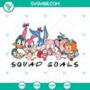 Squad Goals Looney Tunes SVG featuring classic Looney Tunes characters like Bugs Bunny, Daffy Duck, and Tweety. Perfect for cartoon fans.