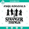 Stranger Things inspired squad goals SVG, PNG, DXF, EPS cut files with vector design for crafting.