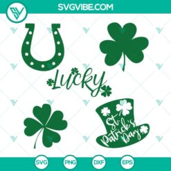 St Patrick Day SVG Download Bundle, Lucky SVG Files, Gnome SVG Image, Leprechaun SVG File, 6