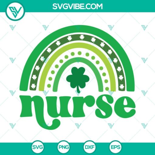 St Patrick’s Day rainbow SVG bundle with shamrock and lucky theme, ideal for festive crafts and projects.