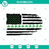 St Patricks Day American flag with lucky shamrock design, festive SVG image for holiday crafts and decor.