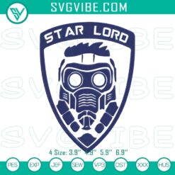 Star Lord logo embroidery designs inspired by Guardians of the Galaxy - intricate comic book pattern for fans and hobbyists.