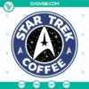 Star Trek themed SVG files featuring Starbucks cup design, ideal for coffee lovers and sci-fi fans.