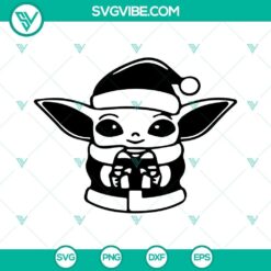 Star Wars Christmas bundle SVG featuring Baby Yoda design. Perfect for holiday crafts. Includes PNG and DXF files.