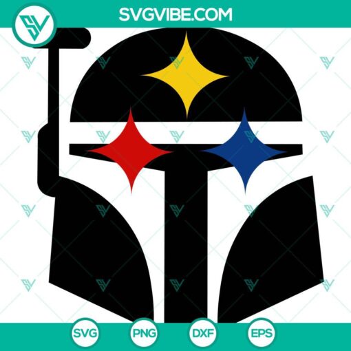 Star Wars Darth Vader Pittsburgh Steelers SVG file for Cricut and more, featuring unique design elements from both franchises.