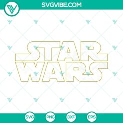Star Wars logo SVG file with May the 4th and Jedi themes, perfect for Star Wars fans, Mandalorian lovers, and Jedi enthusiasts.