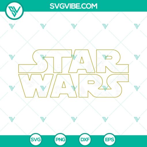 Star Wars logo SVG file with May the 4th and Jedi themes, perfect for Star Wars fans, Mandalorian lovers, and Jedi enthusiasts.