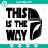 Star Wars Mandalorian helmet SVG bundle, ideal for download.