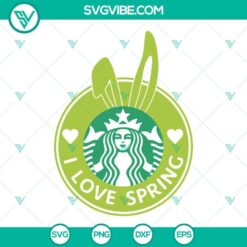 Starbucks Logo Easter SVG Image Bundle, Hello Spring SVG Download, Starbucks 6