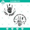 Stay Spooky SVG Files, Halloween Skeleton Hand Bundle 2 - Creepy and fun Halloween-themed digital bundle with skeleton hand design for crafts.