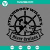 Vintage Steamboat Willie Mickey Mouse River Cruises SVG and PNG cut files for crafting.