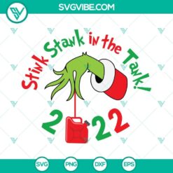Stink Stank In The Tank Christmas Ornament 2022 SVG File PNG DXF EPS - Quirky skunk-themed holiday decor design in multiple file formats.