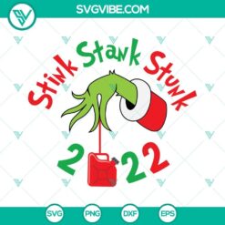 Stink Stank Stunk 2022 Christmas Inflation Gas Price SVG, PNG, DXF design download for digital products.