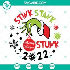 Funny Stink Stank Stunk-themed 2022 Ornament SVG file for Christmas decor, featuring unique holiday SVG images.