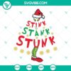 Stink Stank Stunk Christmas Tree SVG with Grinch design, perfect for holiday crafting projects.