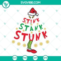 Stink Stank Stunk Christmas Tree SVG Images, Stink Stank Stunk Grinch