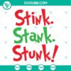 Stink Stank Stunk SVG images with PNG, DXF, and EPS cut files for Cricut and Silhouette machines.