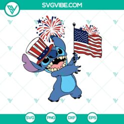 Stitch And Angel 4th Of July SVG Download, Disney Patriotic Independence 2