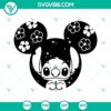 Stitch and Angel Mickey ears SVG bundle, Lilo and Stitch design, digital SVG image for crafting, Disney-themed clipart.