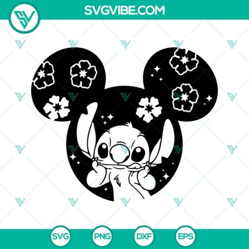Stitch And Angel Mickey Ears SVG File Bundle, Lilo And Stitch SVG Download, 1