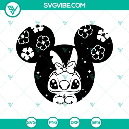 Stitch And Angel Mickey Ears SVG File Bundle, Lilo And Stitch SVG Download, 3