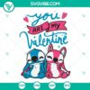 Stitch and Angel SVG Download for Valentine's Day, featuring cute cartoon characters with hearts and romantic theme.