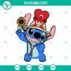 Heart shape design with Stitch and Bad Bunny theme SVG file for Verano Sin Ti, in PNG, DXF, and EPS formats. Ideal for crafts and projects.