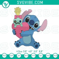 Adorable alien love theme embroidery design for Valentine's Day stitching project.