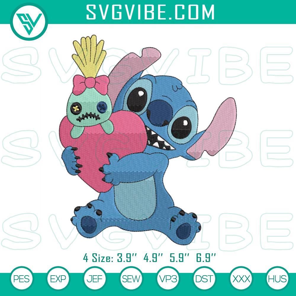 Stitch And Scrump Embroidery Designs, Stitch Valentine Embroidery Design Files Adorable alien love theme embroidery design for Valentine's Day stitching project.