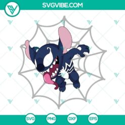 Stitch as Venom SVG bundle with Stitch and Venom character designs for digital projects.