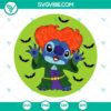 Stitch As Winifred Sanderson SVG bundle, Hocus Pocus character design for crafts, Halloween projects.
