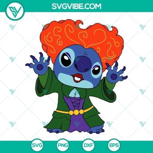 Stitch As Winifred Sanderson SVG Images Bundle, Stitch Hocus Pocus 1