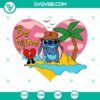 Stitch Bad Bunny Be Mine and Baby Benito Stitch Sad Heart SVG downloads for Valentine's Day crafts.