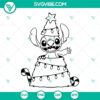 Christmas tree SVG cut file for Cricut silhouette, featuring stitch outline design for the holidays. Great for crafting projects.