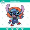 Stitch Chucky and Halloween themed SVG design with Chucky Good Guy elements in PNG format for digital crafting projects.