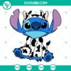 Stitch cow SVG file with clipart design, cow SVG download suitable for digital projects.