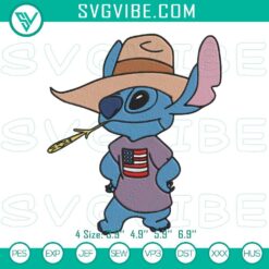 Disney Stitch Cowboy Embroidery Designs featuring western country pattern, ideal for stitching projects.