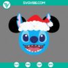 Stitch Ears Santa Hat SVG, Stitch Disney Christmas design in PNG, EPS, DXF format for crafts, ornaments.