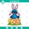 Stitch Easter Bunny and Egg SVG design featuring Lilo and Stitch characters, perfect for Easter crafts and projects.