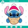 Stitch Eat Concha Cake SVG Files, Stitch Concha Christmas SVG Images, Mexican Christmas SVG - Festive holiday-themed digital designs.