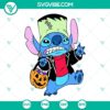 Stitch Halloween Frankenstein monster SVG images with DXF, EPS, and PNG cut files for crafting projects.