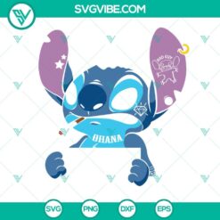Stitch Gang Lilo And Stitch SVG file for Cricut, PNG, DXF, EPS format download, ideal for crafting projects.