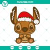 Stitch gingerbread cookie SVG design with gingerbread man and stitch character, Christmas themed SVG image.