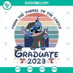 Stitch Graduate 2023 SVG design with 