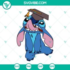 Stitch Graduation Cap SVG - Funny Stitch graduation design for crafting projects, SVG download.